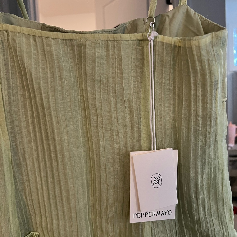 Bambini Green Spaghetti Strap mini Dress - Picture 7 of 13